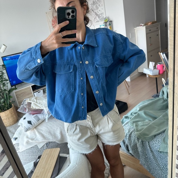 Zara cropped cotto shirt - Picture 2 of 5